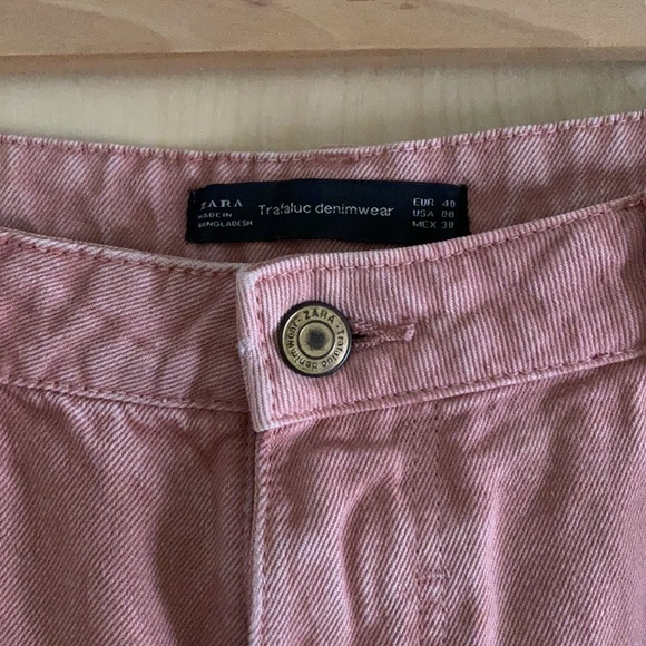 Zara Trafaluc Denimwear faded pink mom jeans - Picture 6 of 11